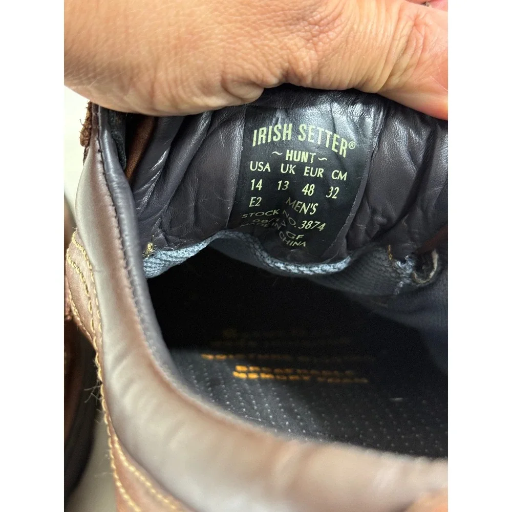 Irish Setter Hunt UltraDry Waterproof Oxford Shoes Men's 14 E2 Brown Leather